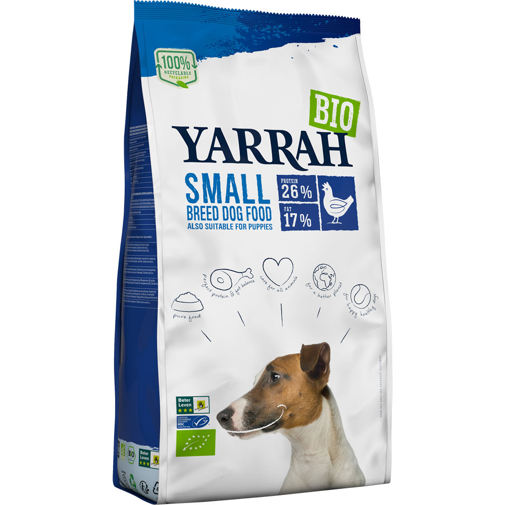 2er-SET Bio Hunde-Trockenfutter Kleine Rassen (auch Welpen) Huhn 5kg Yarrah - Bild 1