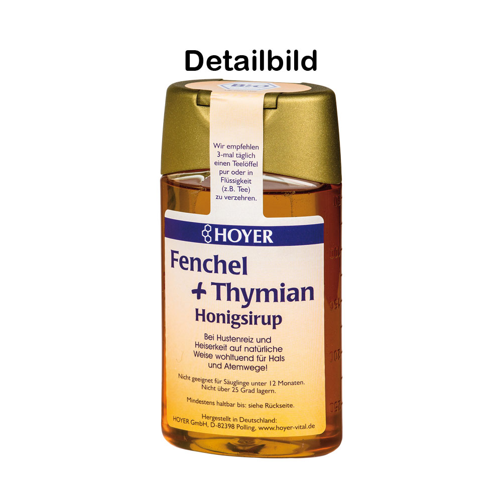 2er-SET Fenchel & Thymian Honigsirup 250g Dosierflasche Hoyer - Bild 2