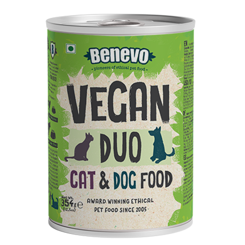 4er-SET Hunde- und Katzenfutter Duo 354g Veganes Feuchtfutter NICHT BIO Benevo - Bild 1