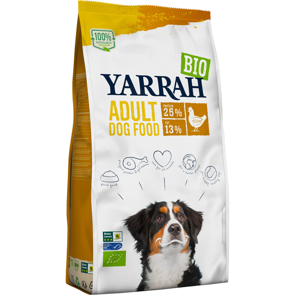 4er-VE Bio Hunde-Trockenfutter Adult Huhn 2kg Yarrah - Bild 1