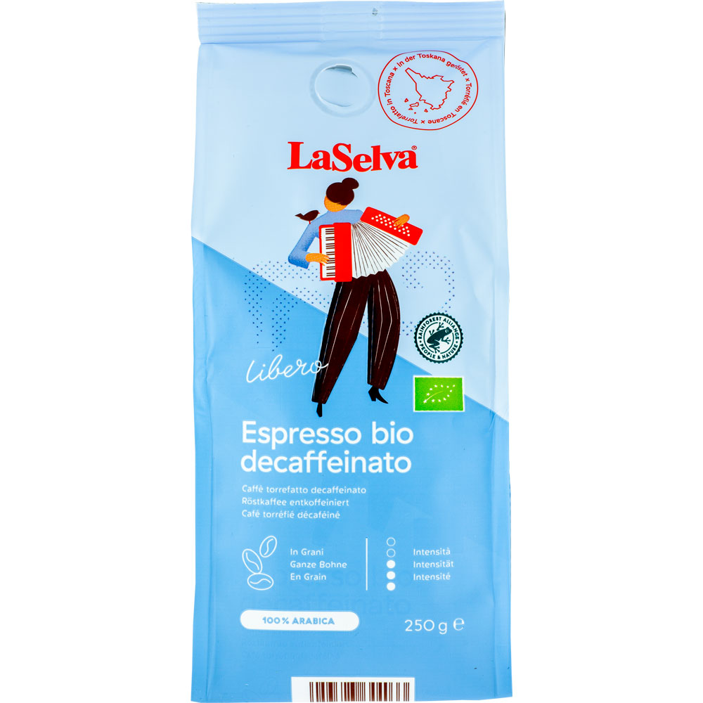 RM Bio Espresso entkoffeiniert, ganze Bohne, 100 % Arabica, 250 g LaSelva - Bild 1